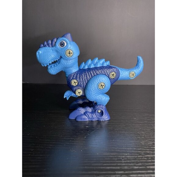 Set Of 3 Dinosaur Building Toys - Blue Orange & Green - Educational & Fun For Ki - Picture 9 of 15